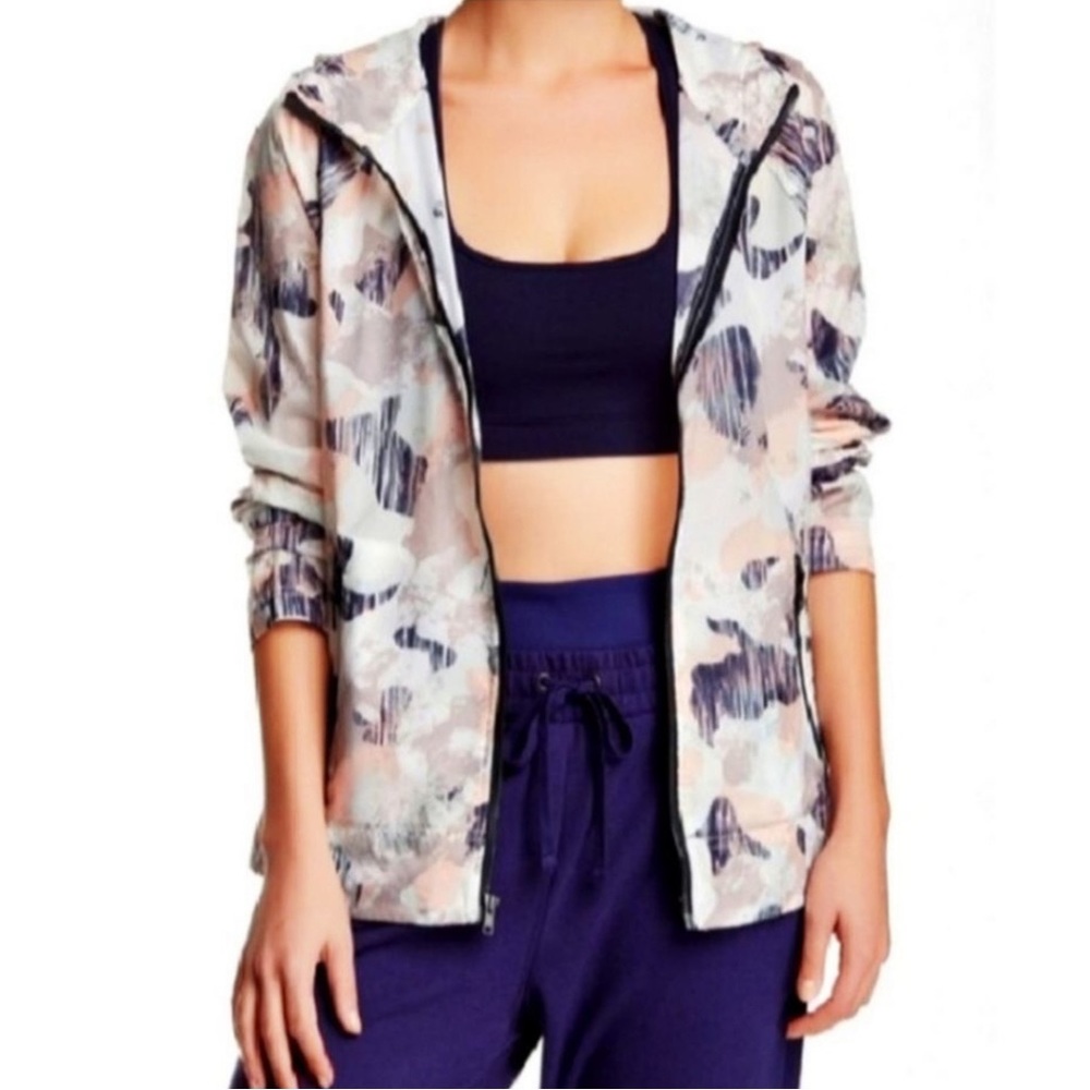 NYDJ Hooded Camo Printed Lightweight Windbreaker
